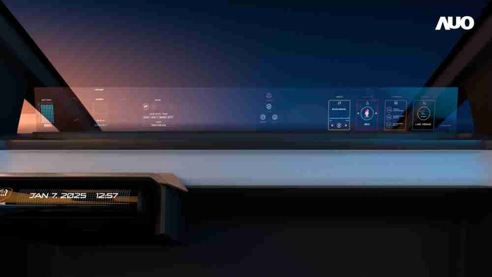 PA直营无界透明显示接口(Horizon Image Glass)透过车运算方案整合仪表板、、中控台及副驾显示器，，，一体式全景呈现，，，提供乘用者清晰的前方视野、、、、行车必要信息与娱乐功能